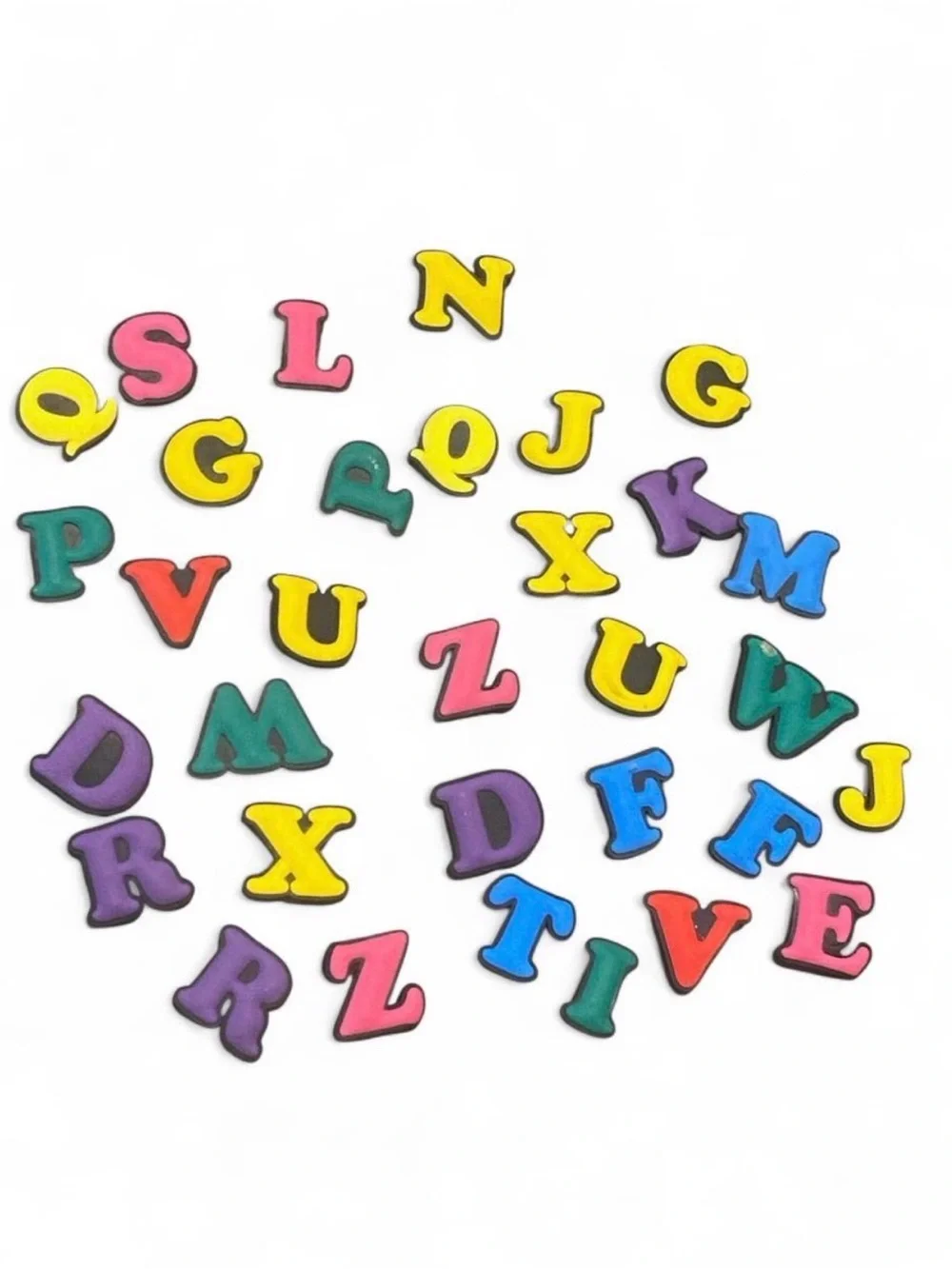 ❤️$2 BUNDLED- Colorful Alphabet Croc Charm Letters Set for Kids - Multicolor